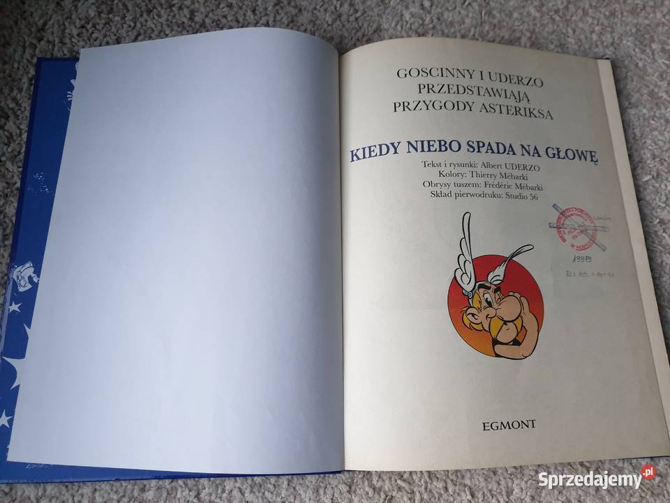 Asteriks Kiedy Niebo Spada Na Głowę wydanie z twarda okładka  Gdynia