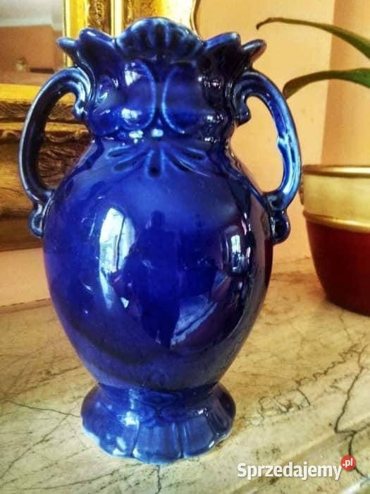 Wazon amfora kobalt W medalionie żniwiarka Gdańsk sprzedam