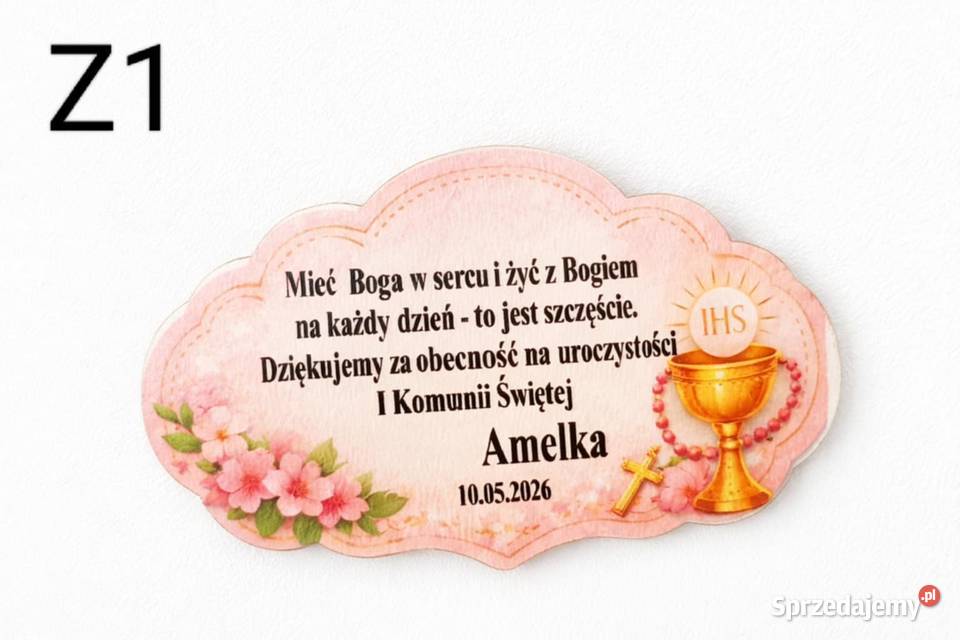 Kolorowe magnesy na Komunię wyjątkowe Sucha Beskidzka