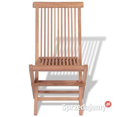 vidaXL Składane krzesła ogrodowe 4 lite drewno