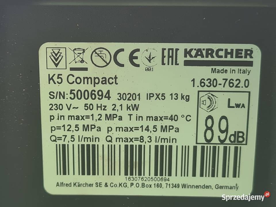 Myjka Karcher K 5 Compact Super stan Gwarancja Dom i Ogród mazowieckie Radom