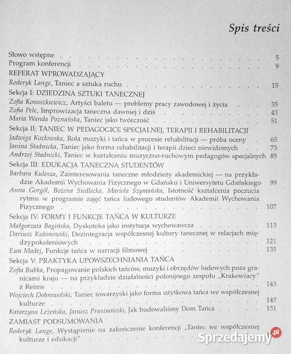 Taniec we współczesnej kulturze i edukacji Chełm sprzedam