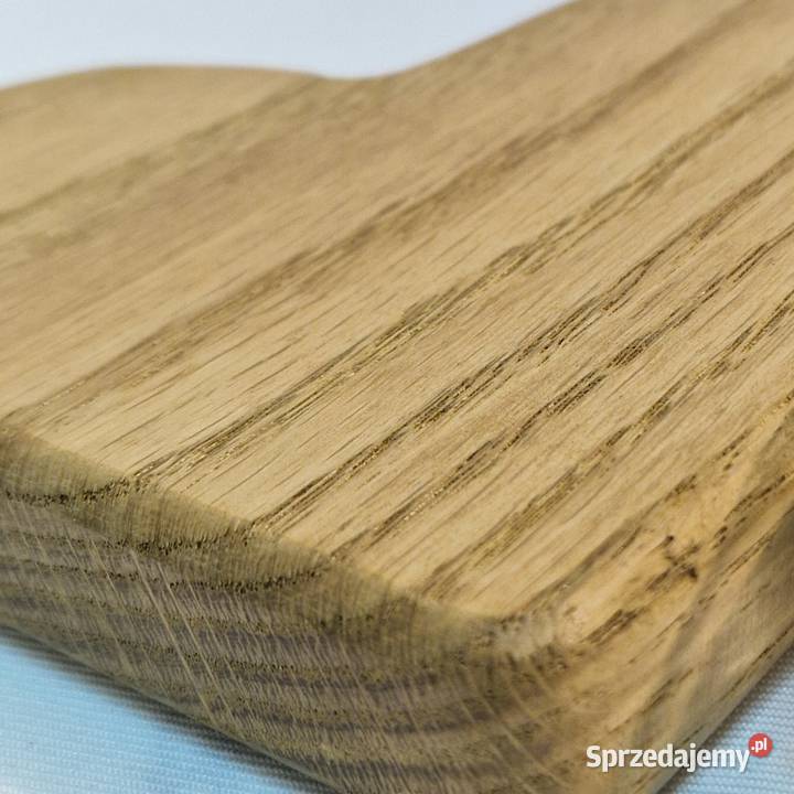 Świecznik drewniany serce dębowe naturalna Sępopol sprzedam