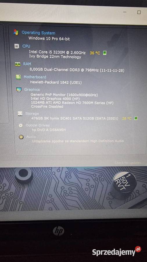Laptop gamingowy do pracy itp 173i5SSD podkarpackie Myscowa
