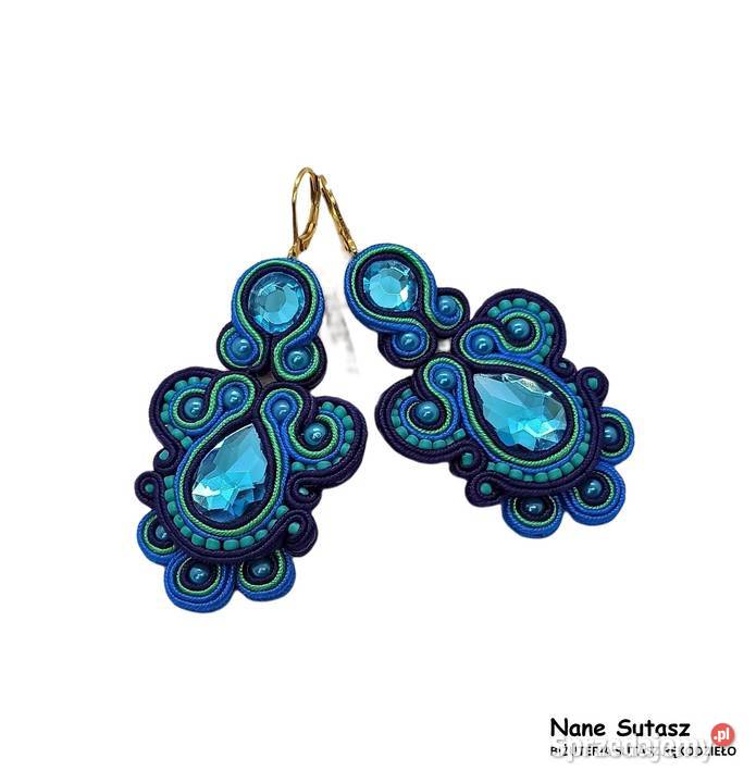 Kolczyki Sutasz rękodzieło Nane Sutasz Lubań