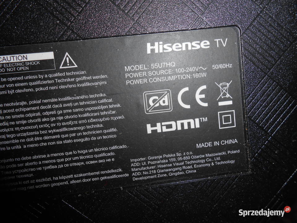 Telewizor Hisense 55 Łódź
