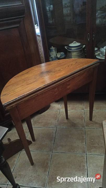 Antyk Konsola Stolik Składany Blat owalny Meble Gdańsk