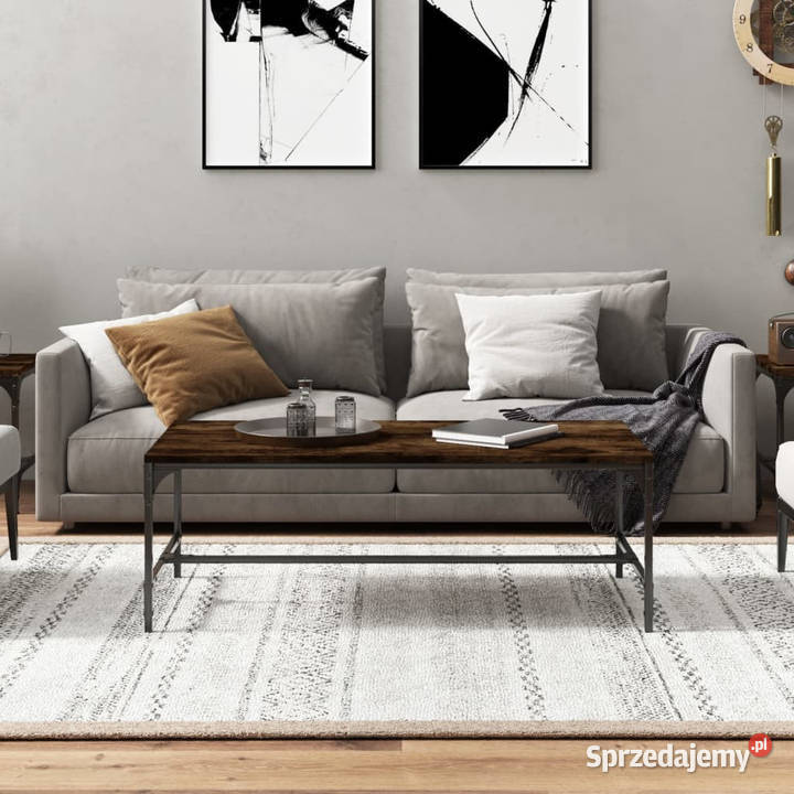 Stolik kawowy przydymiony dąb 100x50x35 WM819389