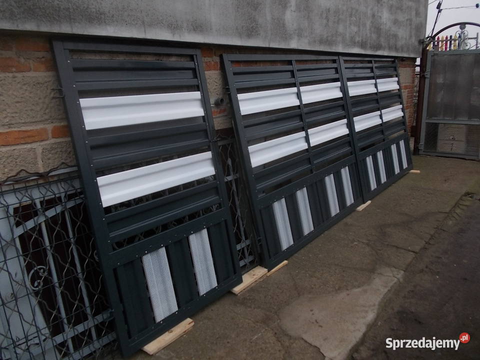 Brama Wjazdowa dwuskrzydłowa z furtką metal