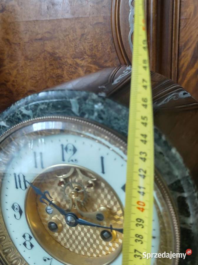 zegar marmuroewy z francji z kaladabrami
