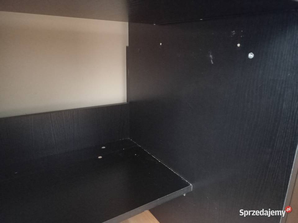 Biurko czarne z szafka i szufladą 66.5cm małopolskie Bysina sprzedam