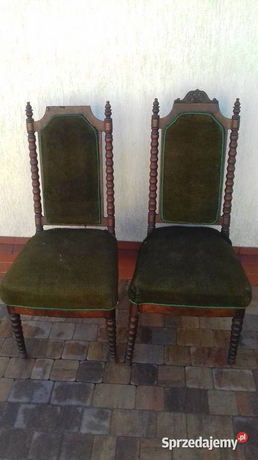 KRZESŁA BAROKOWE MAHOŃ XVIIIXIX WIEK PRUSY Orneta