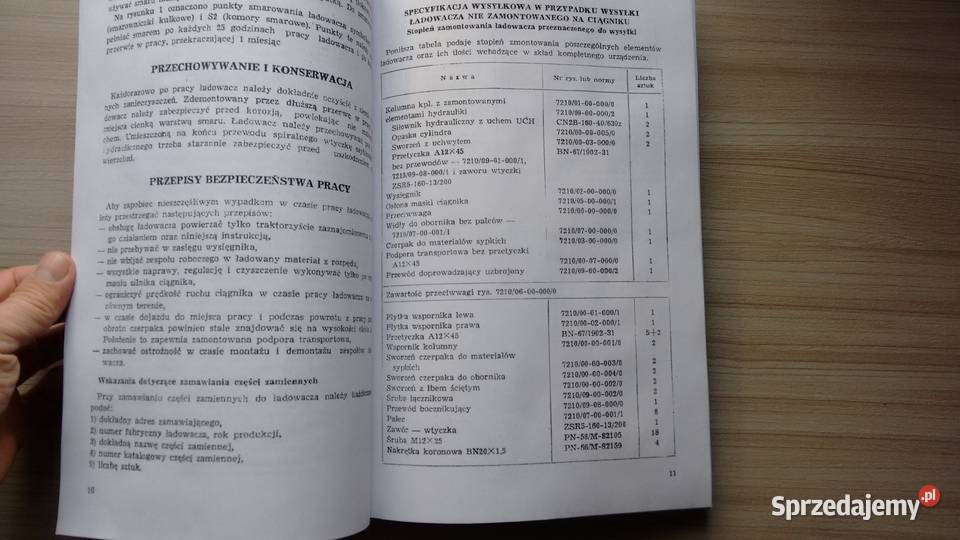 Ładowacz TUR1 T2100 instrukcja i katalog czesci Stalowa Wola