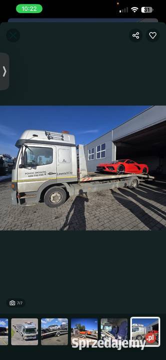 AutoLaweta Mercedes Benz Atego 823 2002 manualna Rumia