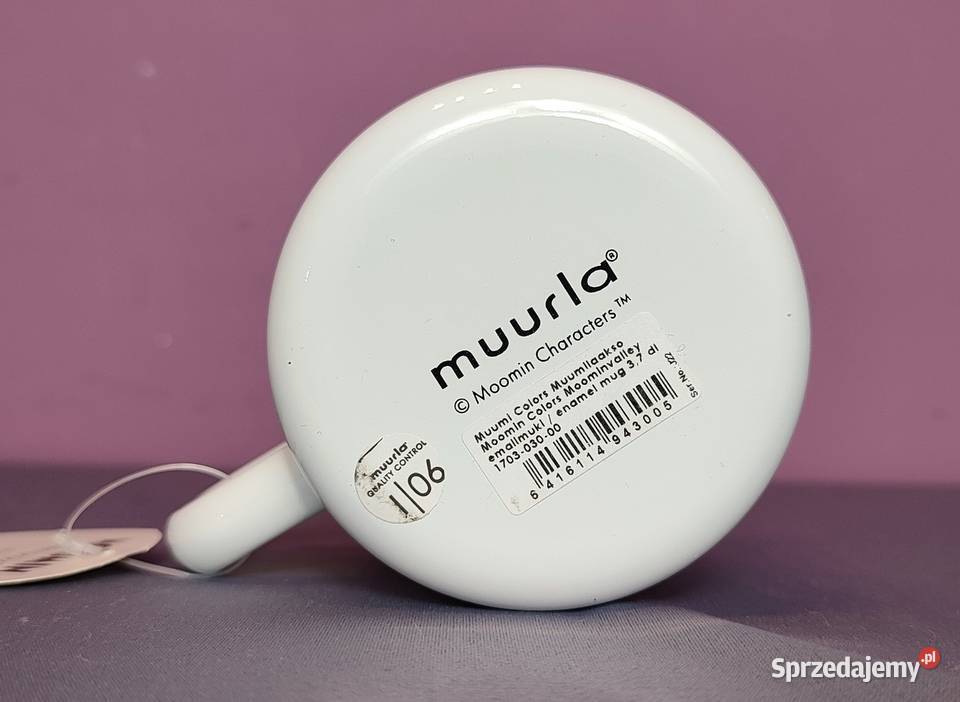 Kubek Muminki Dolina Muminków MUURLA emaliowany Jasień