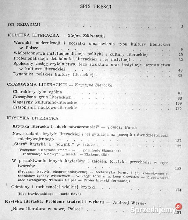 Literatura Polska 19181975 Tom 1 19181932 Praca lubelskie Chełm sprzedam