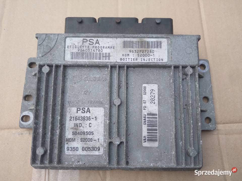 Citroen Xsara Picasso 18 16V komputer 9640514780 Bobrówko