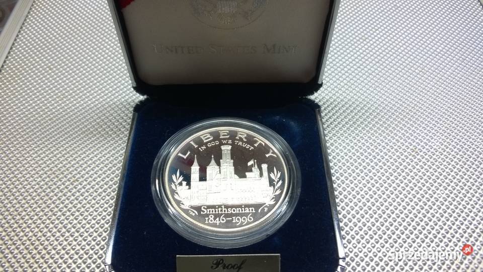 moneta USA 1 dolar 1996 150 rocznica Instytut mazowieckie Warszawa