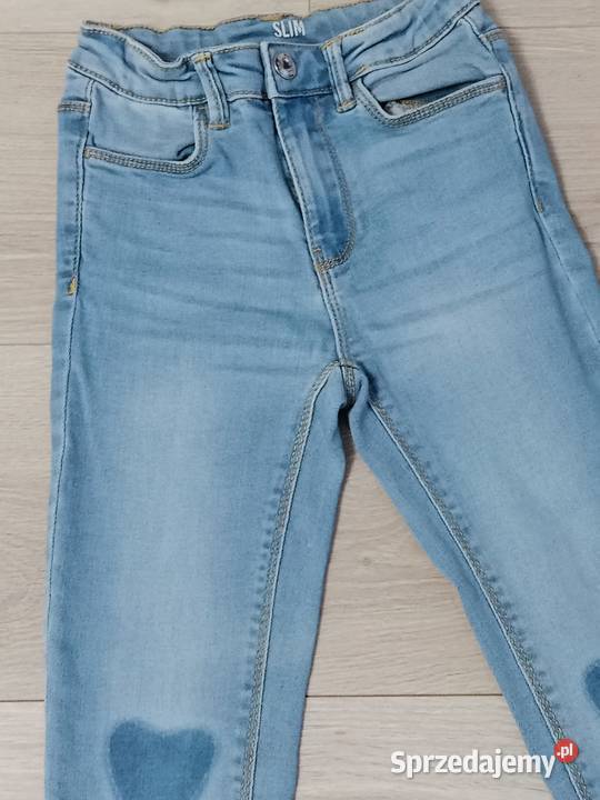 Spodnie jeansowe dziewczęce slim fit 116 mazowieckie Płock