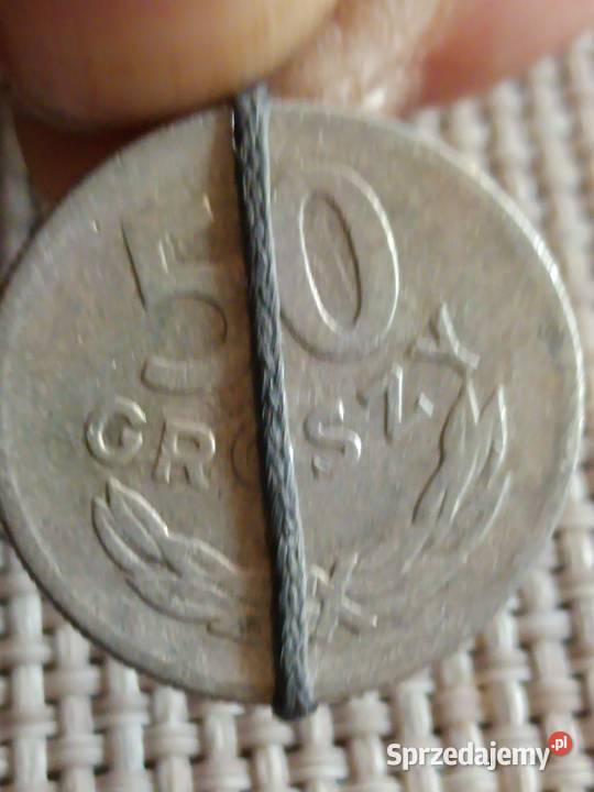 Sprzdammonete 50 groszy 1957 rokmala skretka Chełm