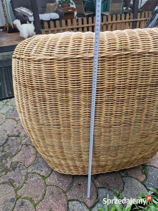 Piękny Fotel Klubowy Jasny Ratan Łódź