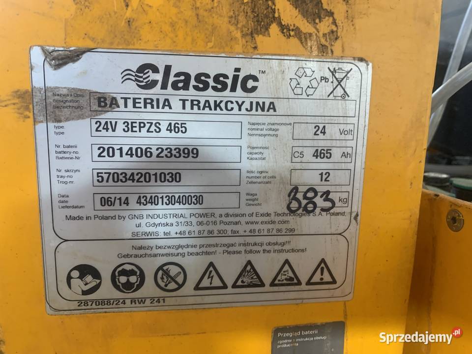 Bateria trakcyjna 24V 465 Ah Fotowoltaika śląskie Katowice