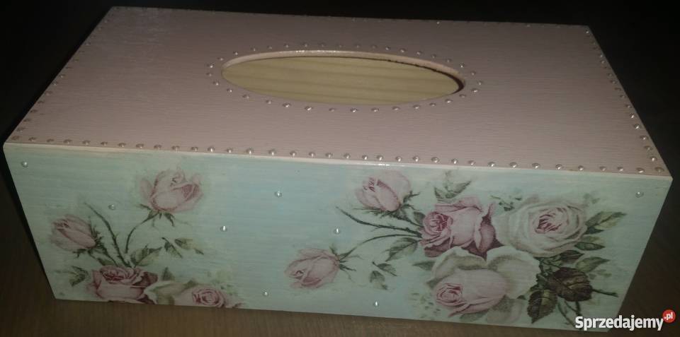 chustecznik pudełko na chusteczki decoupage Legnica