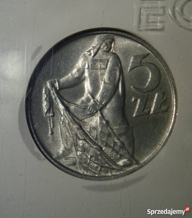 5 złotych 1974 RYBAK MS60 piękny Kraków