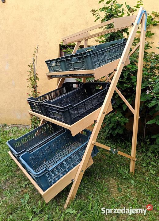 Regał drewniany wystawowy czteropółkowy składany Regały