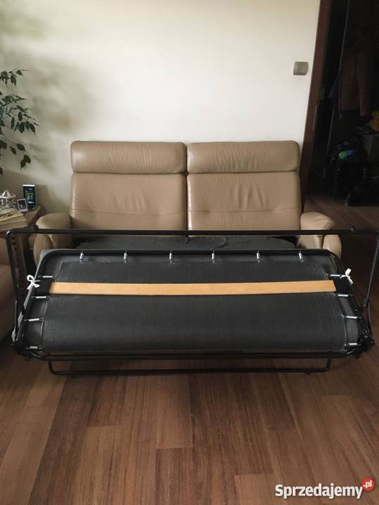 Skórzana sofa z funkcją spania dwa fotele z Kraków