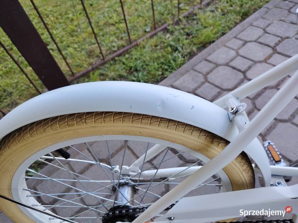 Rower dziewczynki GERMINA Vintage 20 Biały Busko-Zdrój