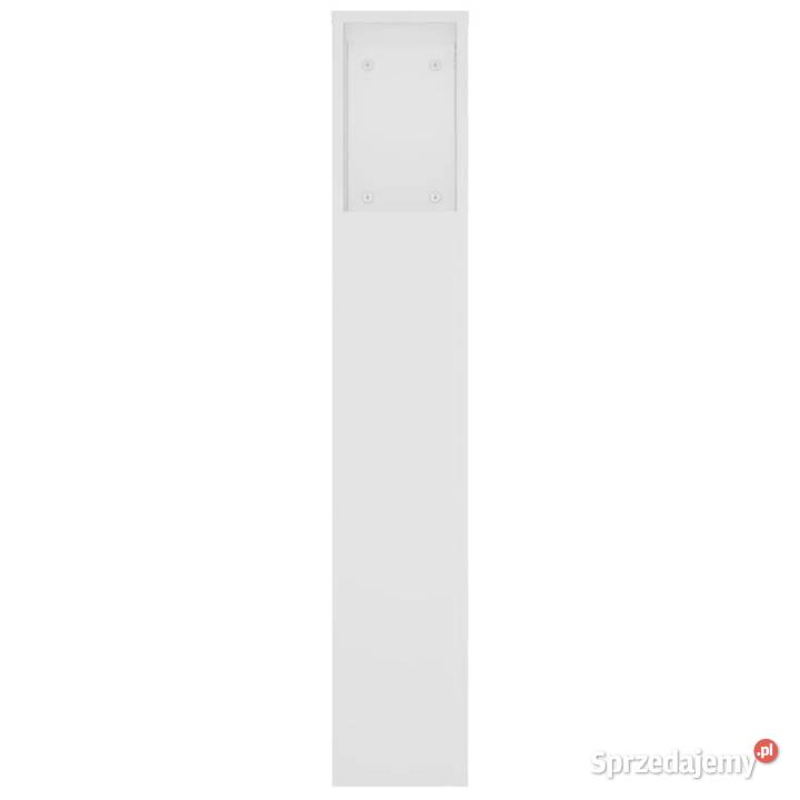 Wezgłowie łóżka z półkami białe 220x185x1045 Warszawa