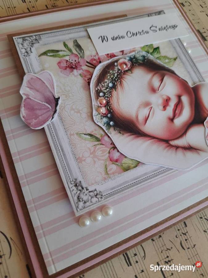 Kartka personalizowana chrzestnarodziny Dom i Ogród lubelskie Pogonów