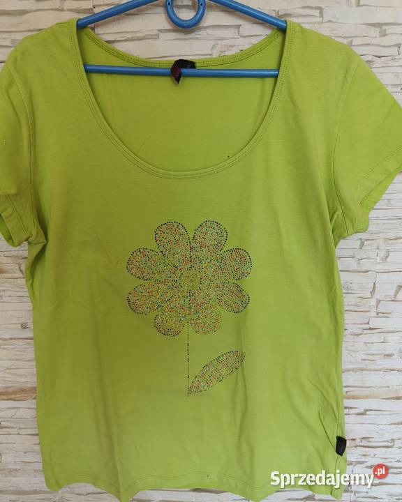 Bluzeczka kanarkowa z kwiatem z koralików Gdańsk