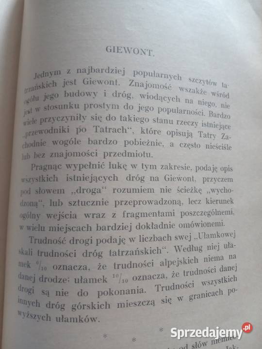 Książka 1934 MZaruski Na bezdrożach Tatrzańskich Antykwariat Gdów