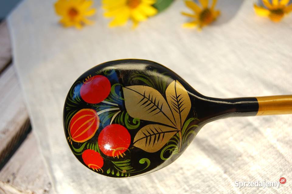 Chochłoma ręcznie malowana rosyjska łyżka Lublin sprzedam