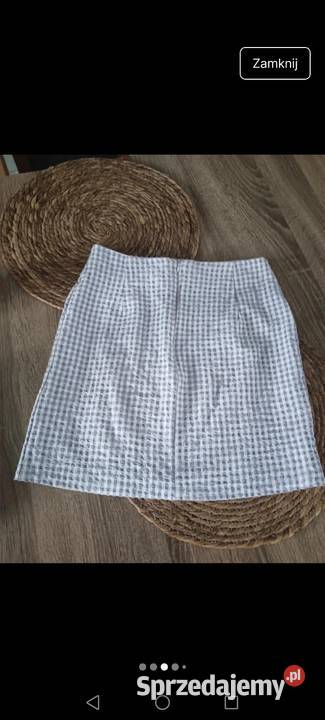 Spódnica krótka fioletowa trapezowa tweedowa podkarpackie sprzedam