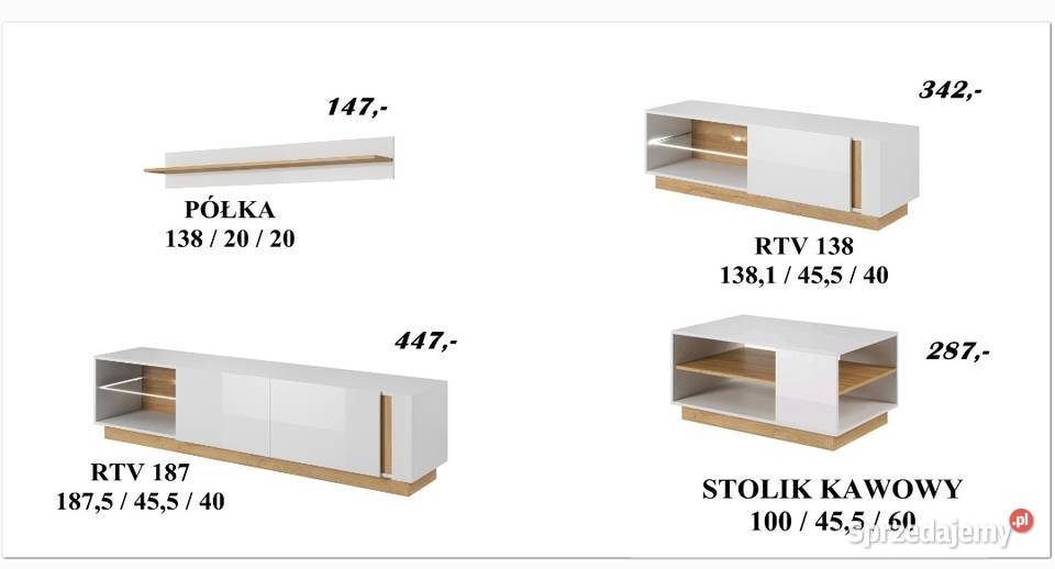 Zestaw mebli Meblościanka do salonu pokoju Wrocław