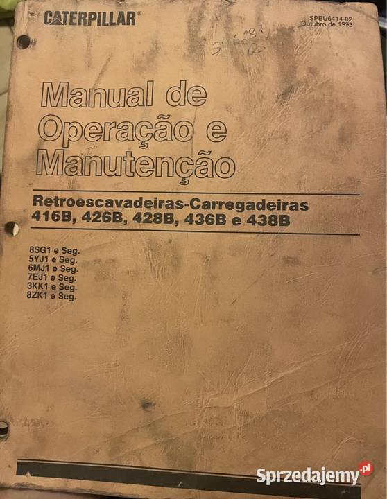 Instrukcja obsługi koparkoładowarka CATERPILLAR małopolskie Biczyce Górne