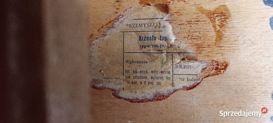 krzesła tapicerowane typ 0200I 90 B 1966 małopolskie Kraków sprzedam