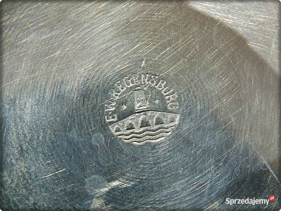 Kufel niemiecki z cynową pokrywką Sygnowany Żary sprzedam