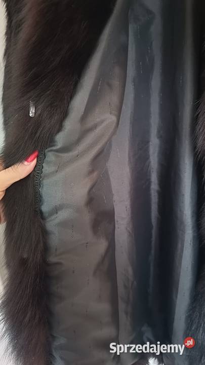 Futro czarne vintage czarny lis rL mazowieckie Marki