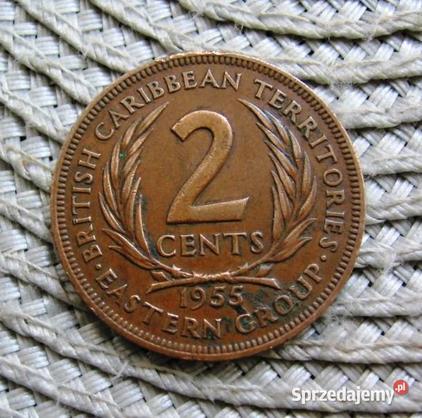 Karaiby 2 Centy 1955r Kalisz