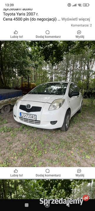 Toyota Yaris 10 2007r oszczędne auto lubelskie
