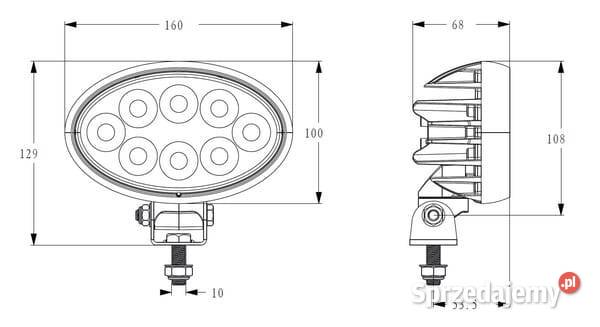Lampa robocza LED do Claas Holland Case IH John Kamionna