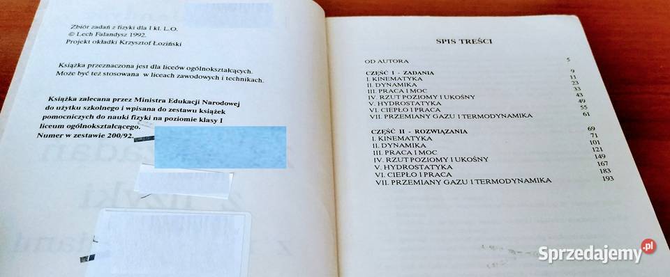 Zbiór zadań z fizyki z rozwiązaniami klasy 1 I Gdańsk