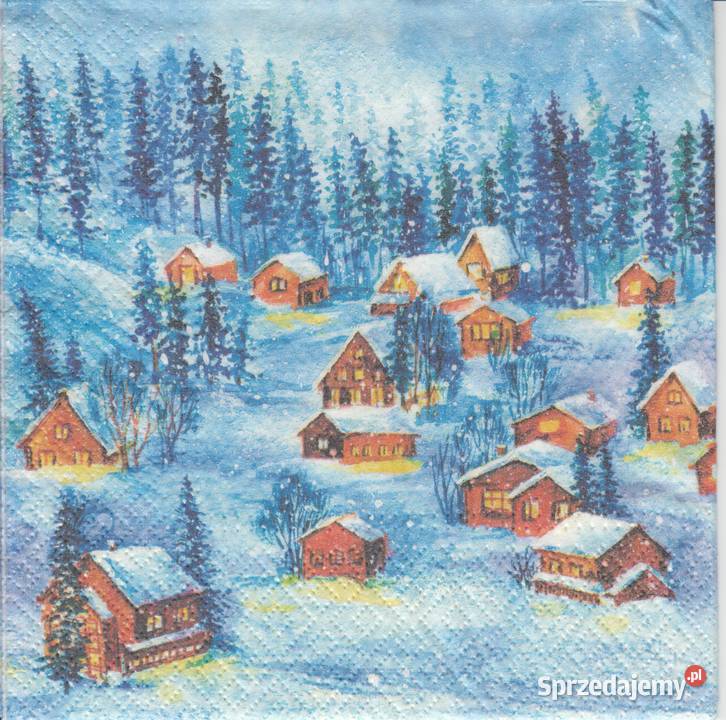 Dekupaż serwetki Boże Narodzenie Święta Mikołaj Skarżysko-Kamienna