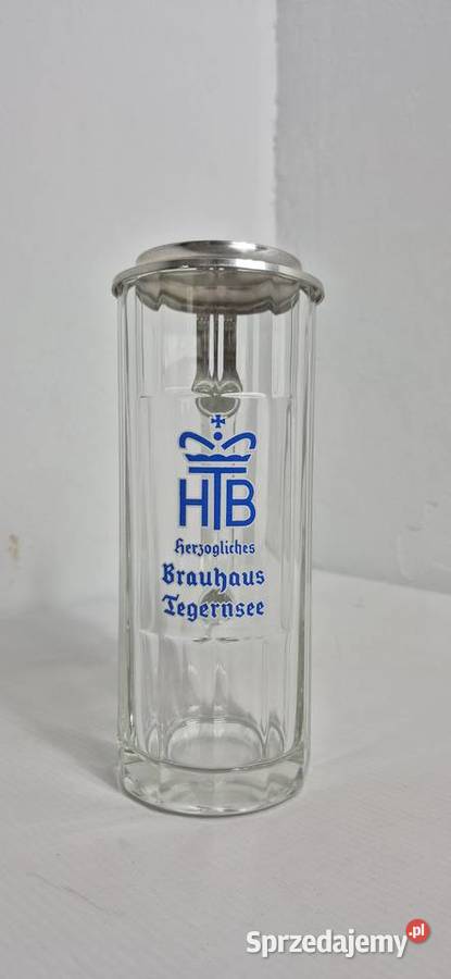 Kolekcjonerski Kufel Tegernsee Szklany z Cynową Biłgoraj