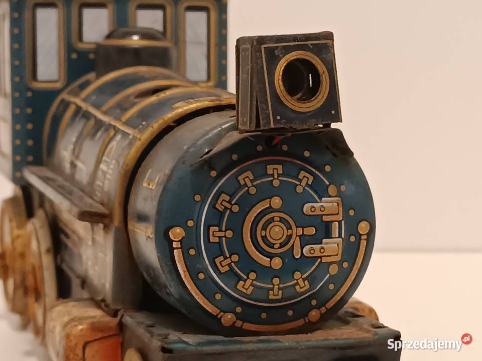 Stara blaszana zabawka LOKOMOTYWA elektryczna Rzeszów