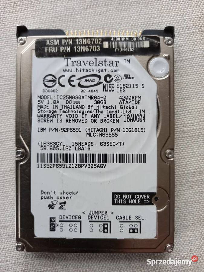 Dysk do laptopa starego